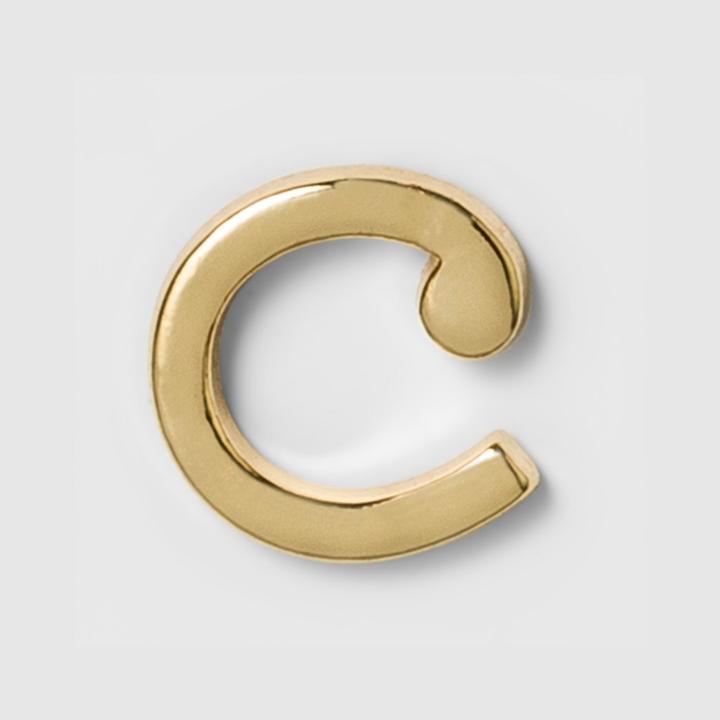 Target Women's Fashion Stick On Pin Letter C - Gold, Bright Gold Initial