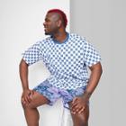 Men's Big & Tall Graphic T-shirt - Original Use Blue/check