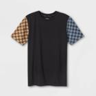Boys' Checkered Colorblock Short Sleeve T-shirt - Art Class Black