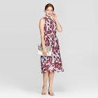 Women's Floral Print Sleeveless Round Neck Maxi A Line Dress - A New Day Blue