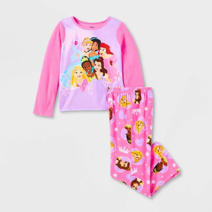 Girls' Disney Princess 2pc Fleece Pajama