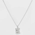 Silver Plated Cubic Zirconia 'e' Pendant Necklace - A New Day