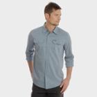 Wrangler Men's Long Sleeve Canvas Outdoor Camp Shirts - Blue