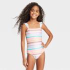 Girls' Striped Summer Sweetheart One Piece Swimsuit - Cat & Jack