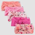 Honest Baby Organic Cotton 5pk Bow Headbands - Pink