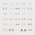 Simulated Pearls, Solid And Open Work Geometric Shapes Multi Earrings 30ct - Wild Fable Gold, Rose Gold