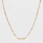 Gold Plated Figaro Bar Initial 'c' Chain Necklace - A New Day Gold