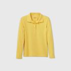 Girls' Long Sleeve Interlock Uniform Polo Shirt - Cat & Jack Gold