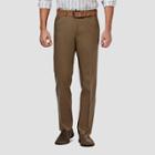 Haggar Men's Premium No Iron Straight Fit Flat Front Casual Pants - Toast