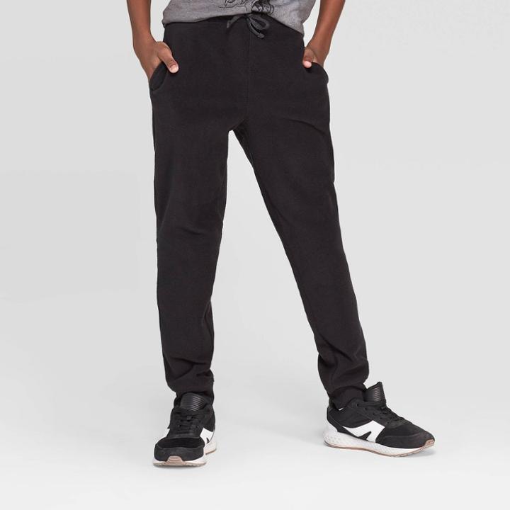 Boys' Microfleece Sweatpants - Cat & Jack Black M, Boy's,