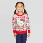 Toddler Girls' Hello Kitty Ugly Holiday Sweater - Pink
