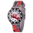 Boys' Disney Cars 3 Lightning Mcqueen Stainless Steel Time Teacher Watch - Gray, Gray/silver/silver