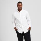 Men's Tall Standard Fit Northrop Poplin Button-down Shirt - Goodfellow & Co White