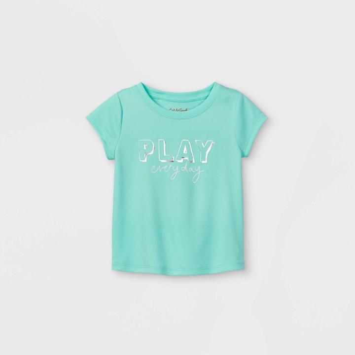 Toddler Girls' 'play Everyday' Activewear T-shirt - Cat & Jack Green