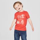 Toddler Boys' Animals Speak Noises In Different Languages Short Sleeve T-shirt - Cat & Jack Red