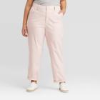 Women's Plus Size Mid-rise Straight Leg Pants - Universal Thread Pink