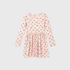 Girls' Long Sleeve Printed Knit Dress - Cat & Jack Peach