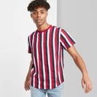 Men's Striped Regular Fit Short Sleeve T-shirt - Original Use Red Xs, Men's,