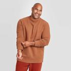 Men's Tall Regular Fit Fleece Crew Sweatshirt - Goodfellow & Co Brown