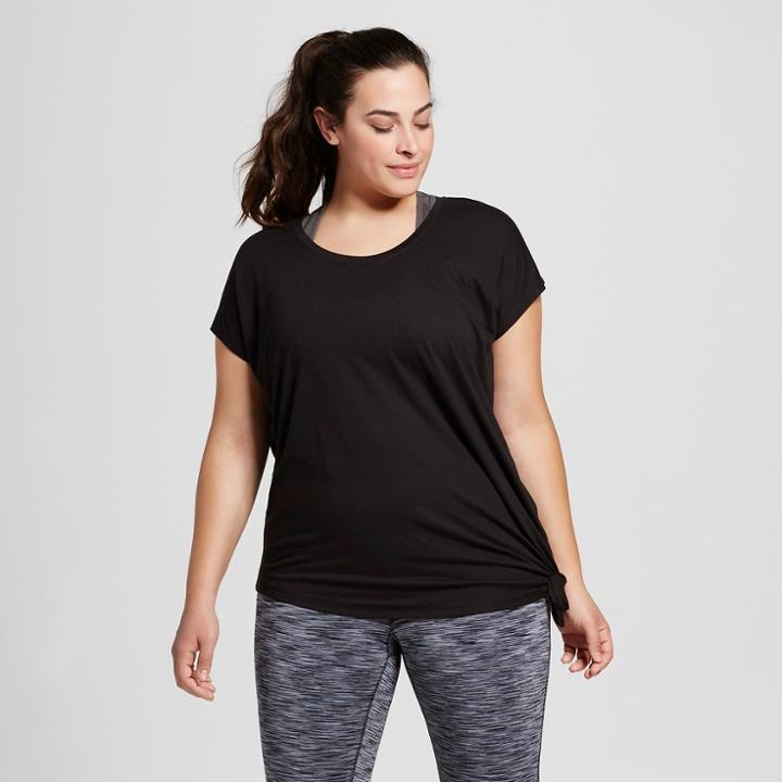 Women's Plus-size Active Side-tie T-shirt - C9 Champion - Black