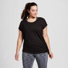 Women's Plus-size Active Side-tie T-shirt - C9 Champion - Black