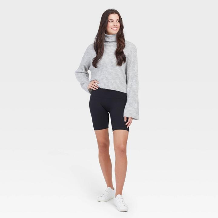 Assets By Spanx Women's Seamless Bike Shorts - Black