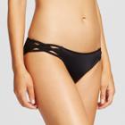 Shade & Shore Women's Sun Coast Strappy Cheeky Bikini Bottom - Black - Xs -