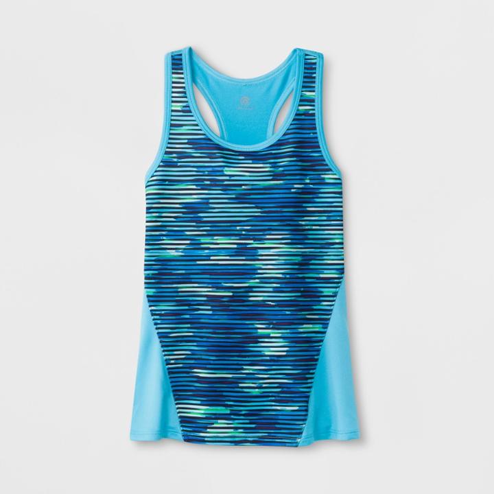 Girls' Fitted Tank Top - C9 Champion Blue Tie Dye