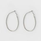 Women's Smooth Oval Clutchless Hoop Earring - A New Day