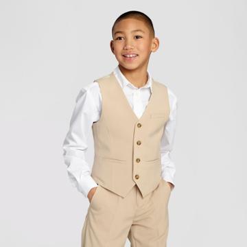 Wd·ny Black Wdny Boys' Suit Vest - Desert Tan