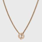 Worn Gold & Brass Toggle Pendant Necklace - Universal Thread Gold