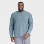 Men's Big & Tall Textured Long Sleeve T-shirt - Goodfellow & Co Dark Gray