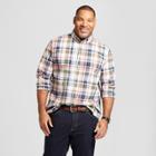 Men's Tall Plaid Standard Fit Long Sleeve Northrop Button-down Shirt - Goodfellow & Co Aloe