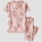 Baby Girls' 2pc Organic Cotton Ochre Floral Sleepwear Pajama Set - Little Planet By Carter's Yellow/white