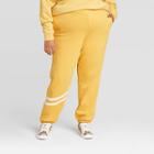 Grayson Threads Women's Plus Size Striped Jogger Pants - Yellow