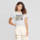 Women's Mtv Camo Print Short Sleeve T-shirt (juniors') - Athletic Heather
