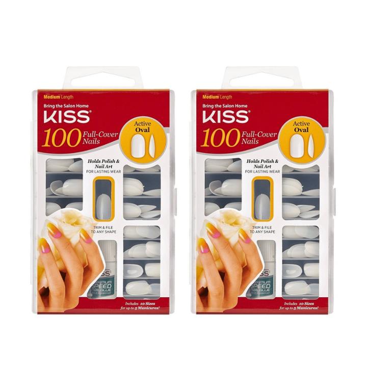 Kiss Nails Kiss Fake Nails - 100 Active Oval