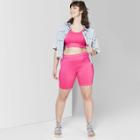 Women's Plus Size Bike Shorts - Wild Fable Neon Pink