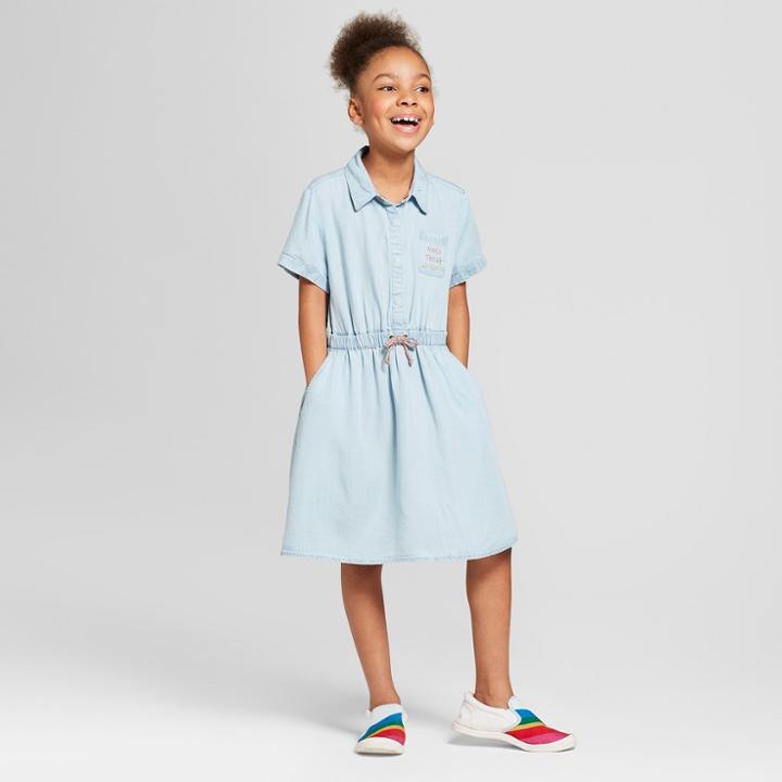 Girls' Tencel Woven Dress - Cat & Jack Blue