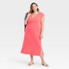 Women's Plus Size Sleeveless Knit Dress - Universal Thread Coral
