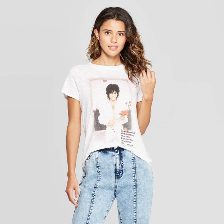 Bravado Women's Prince Short Sleeve Graphic T-shirt (juniors') - White