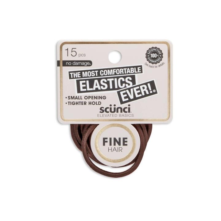 Scunci Basics Comfy Elastics - Brown