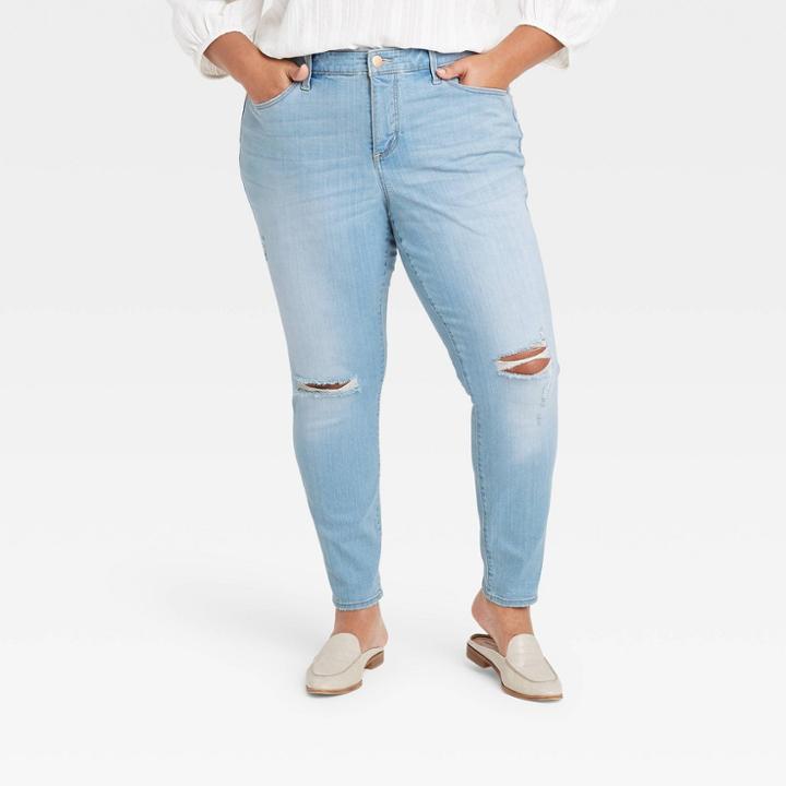 Women's Plus Size Mid-rise Curvy Skinny Jeans - Universal Thread