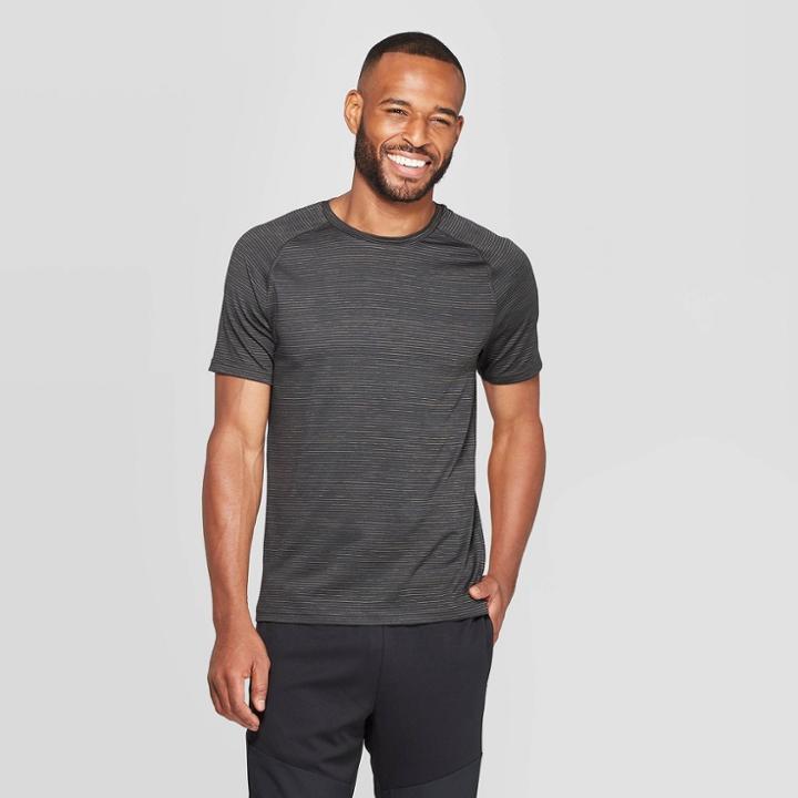 Petitemen's Short Sleeve Nylon Tee - C9 Champion Green Luck / Sand Paper Khaki L, Men's, Size: Large, Green Luck / Brown Paper Green