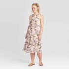 Women's Floral Print Sleeveless Chiffon Dress - Xhilaration Pink