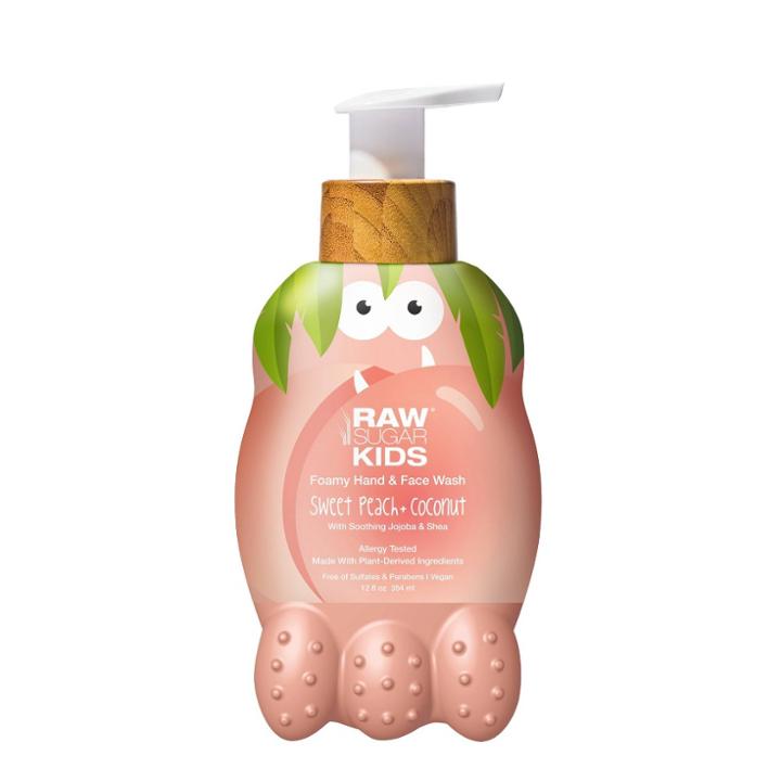 Raw Sugar Kids' Foaming Hand & Face Wash - Sweet Peach + Coconut