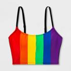 Sirena Pride Gender Inclusive Adult Rainbow Cami Swim Top - Xs, Adult Unisex,