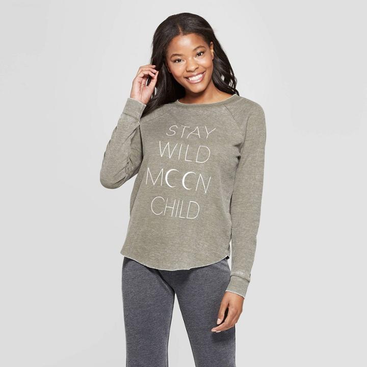 Grayson Threads Women's Moon Child Sweatshirt - Green