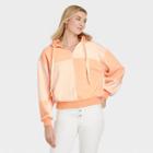 Women's Patchwork Hooded Sweatshirt - Universal Thread Orange