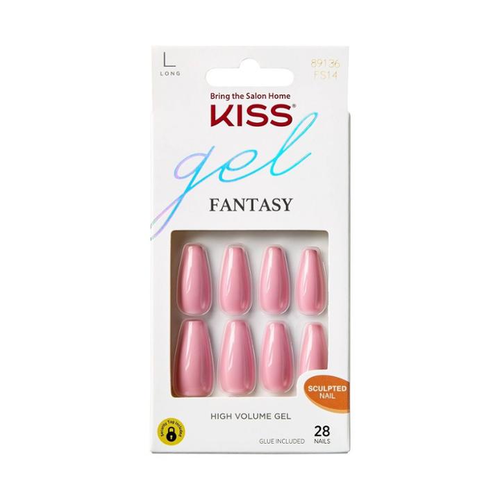 Kiss Products Gel Fantasy Sculpted Long Coffin Fake Nails - Countless Times